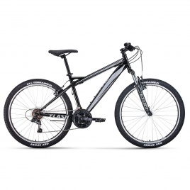 Велосипед 26 FORWARD FLASH 1.0 2021 черный/серый 15" 
