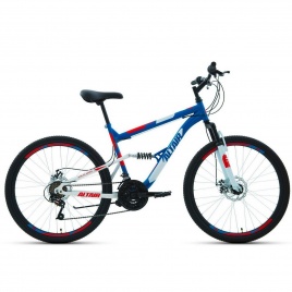 Велосипед 26 FORWARD MTB FS 2.0 D 2021 синий/красный 16" 