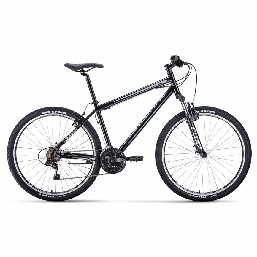 Велосипед 27,5 FORWARD SPORTING 1.0 2021 черный/серебристый 15"  фото 1