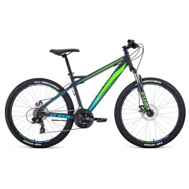 Велосипед 26 FORWARD FLASH 2.0 D 2021 серый/зеленый 17" 