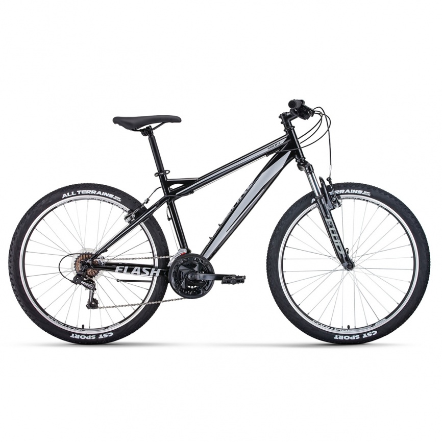 Велосипед 26 FORWARD FLASH 1.0 2021 черный/серый 15"  фото 1